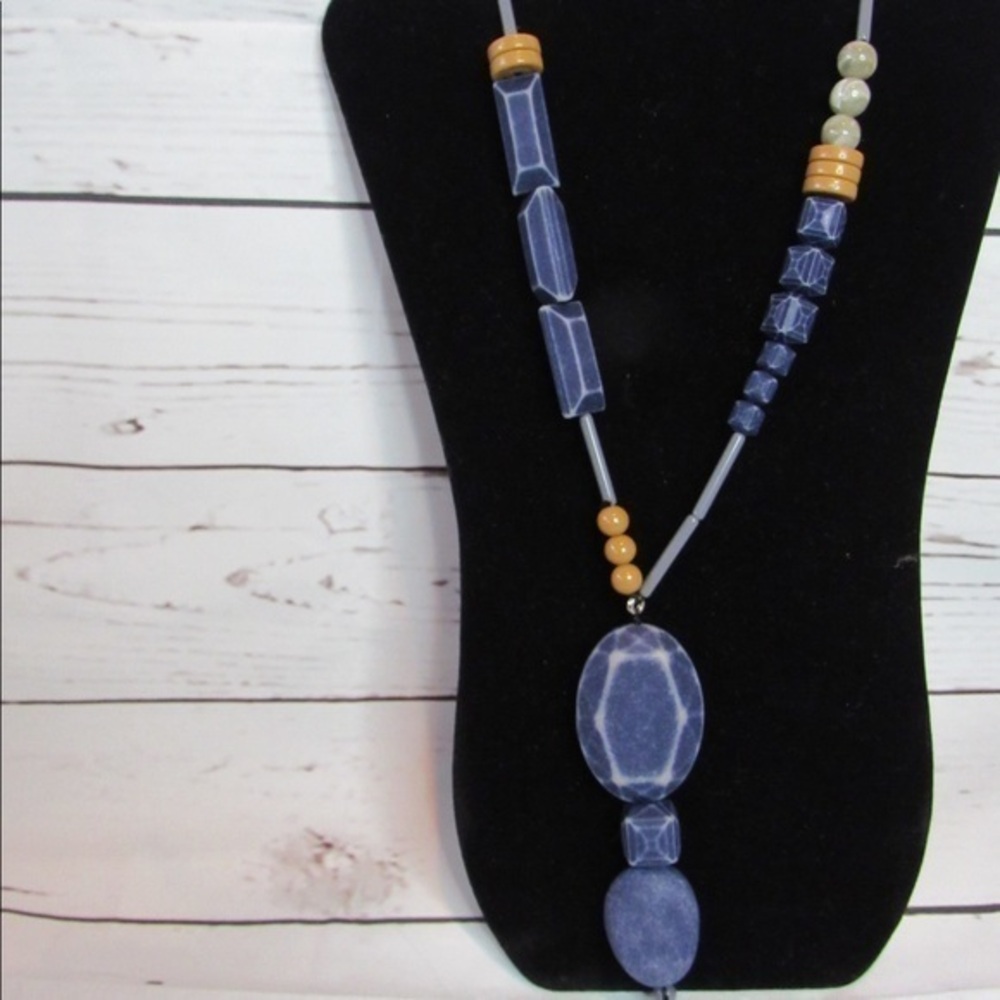 Alisha D Denim statement necklace